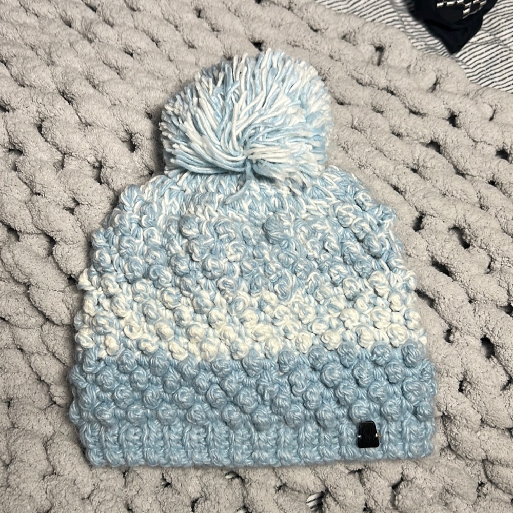 Spyder blue knit hat